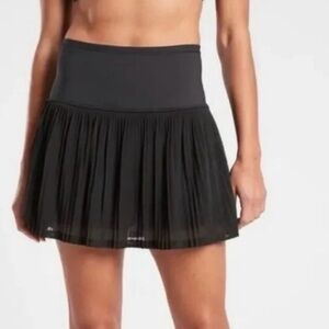 ATHLETA A-Game Mesh Pleated Skort 13.5” Black Size Medium